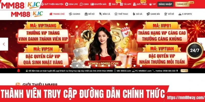 Thành viên cần truy cập đường dẫn chính thức